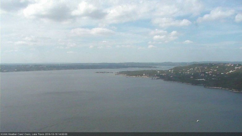 Lake Travis webcam, October 18, 2016 1:30 PM CT