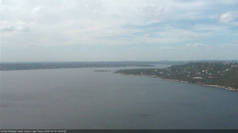 Lake Travis webcam, October 18, 2016 1:50 PM CT