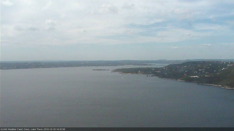 Lake Travis webcam, October 18, 2016 2:00 PM CT