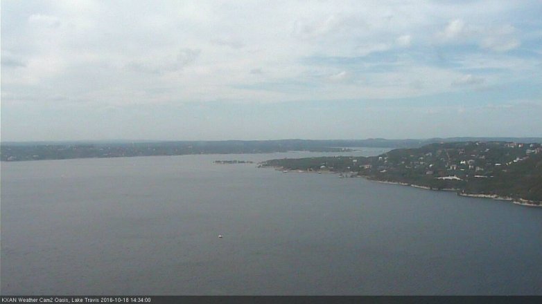 Lake Travis webcam, October 18, 2016 2:05 PM CT