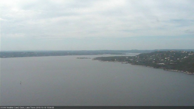 Lake Travis webcam, October 18, 2016 2:30 PM CT