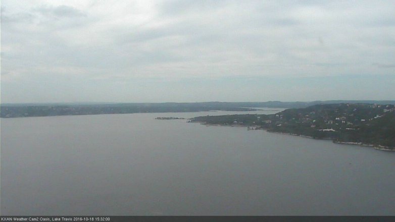 Lake Travis webcam, October 18, 2016 2:35 PM CT