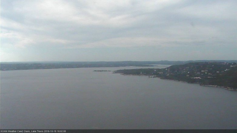 Lake Travis webcam, October 18, 2016 3:30 PM CT
