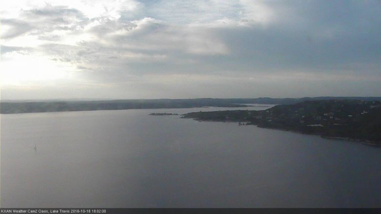 Lake Travis webcam, October 18, 2016 5:20 PM CT