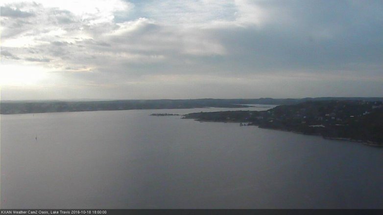 Lake Travis webcam, October 18, 2016 5:25 PM CT