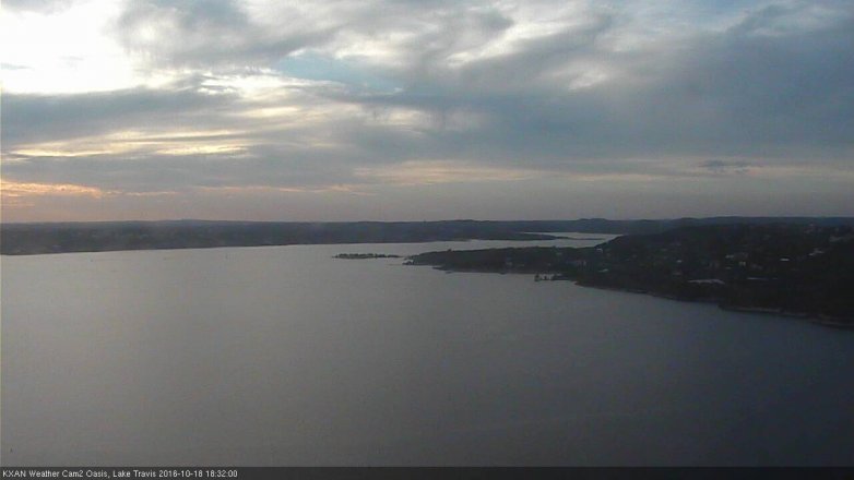 Lake Travis webcam, October 18, 2016 5:45 PM CT