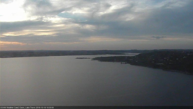 Lake Travis webcam, October 18, 2016 5:50 PM CT