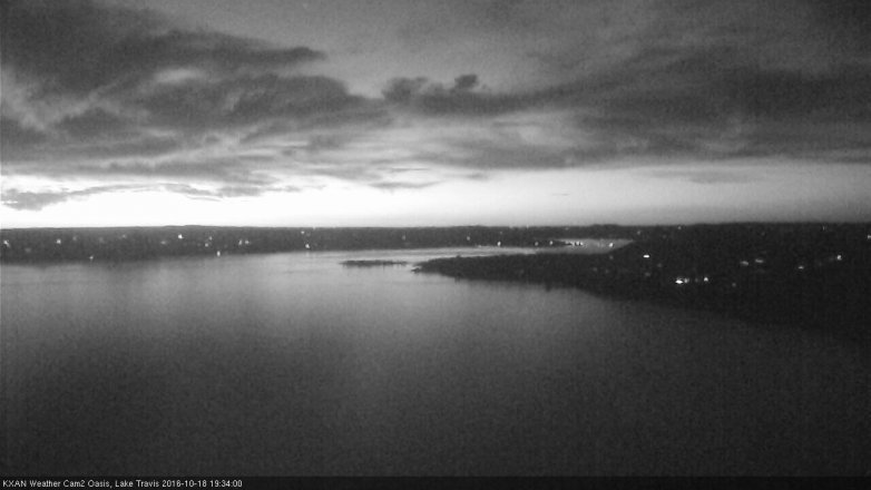 Lake Travis webcam, October 18, 2016 6:55 PM CT
