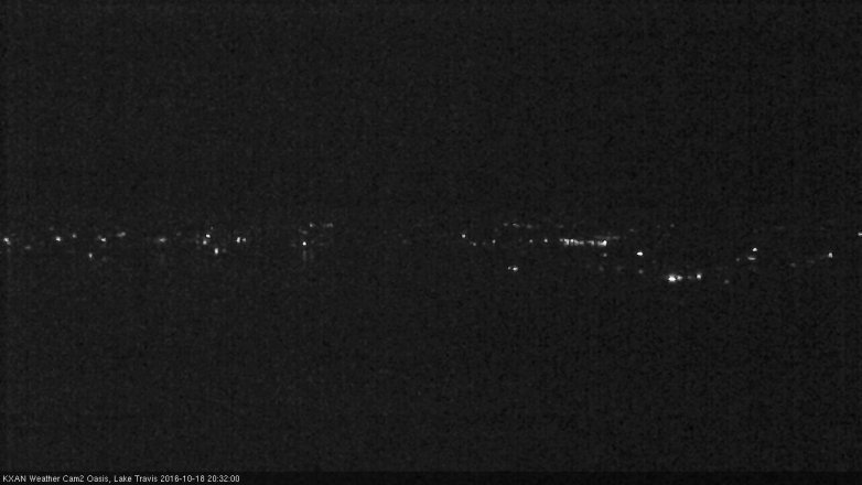 Lake Travis webcam, October 18, 2016 7:45 PM CT