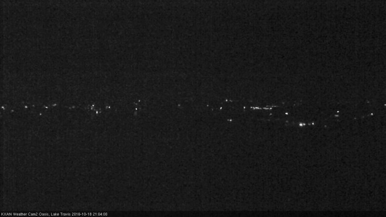Lake Travis webcam, October 18, 2016 8:30 PM CT