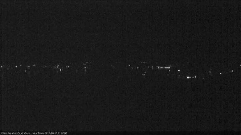 Lake Travis webcam, October 18, 2016 8:50 PM CT