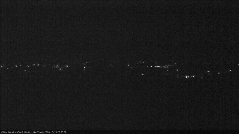 Lake Travis webcam, October 18, 2016 9:25 PM CT