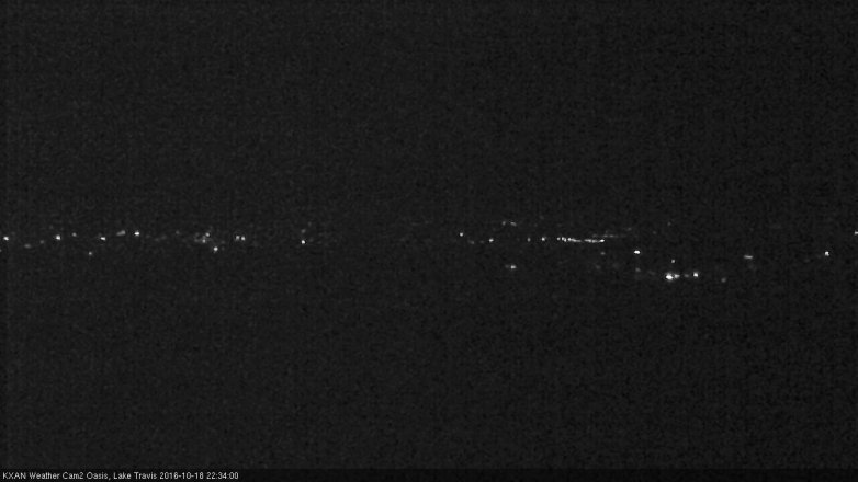 Lake Travis webcam, October 18, 2016 9:45 PM CT