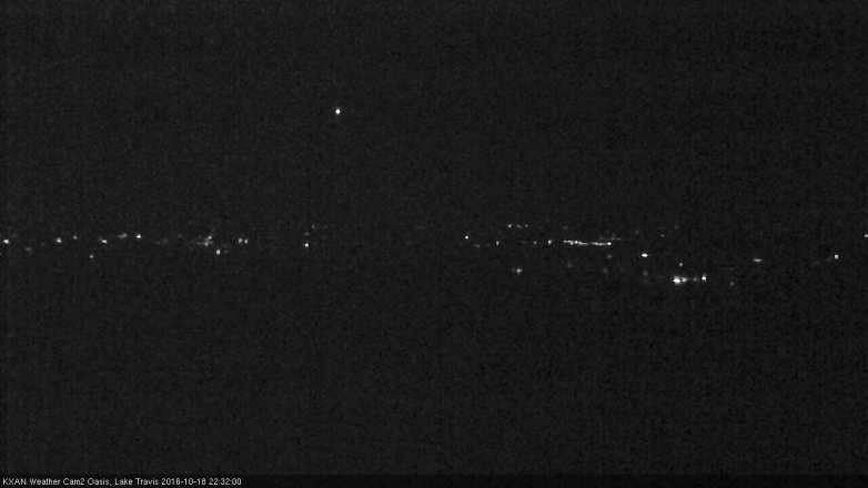 Lake Travis webcam, October 18, 2016 9:50 PM CT