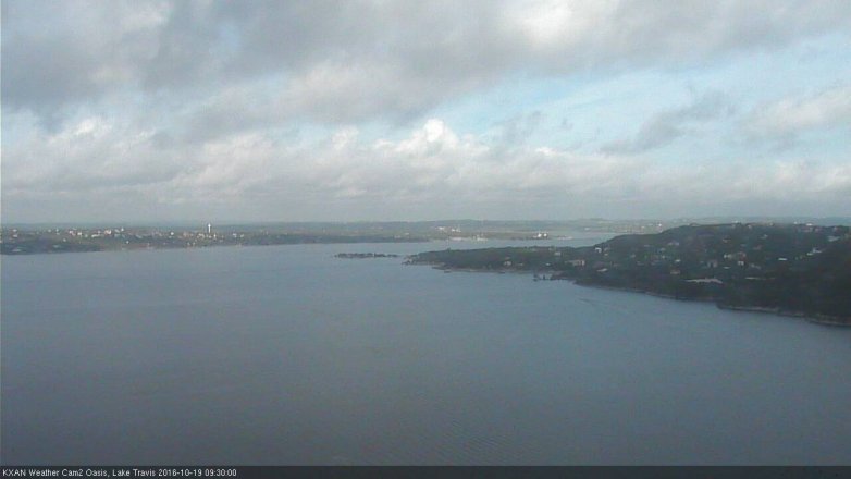 Lake Travis webcam, October 19, 2016 9:00 AM CT