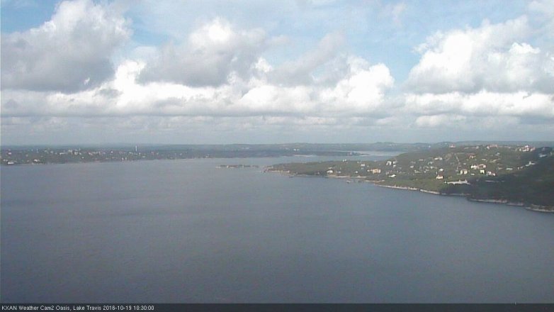 Lake Travis webcam, October 19, 2016 9:45 AM CT