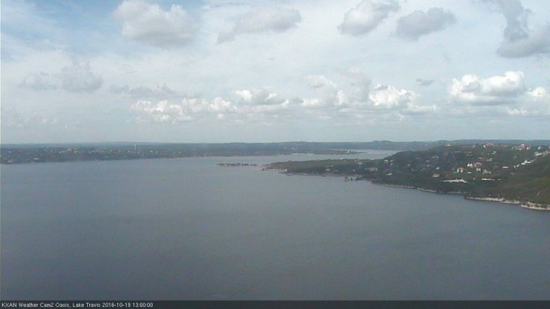 Lake Travis webcam, October 19, 2016 12:25 PM CT