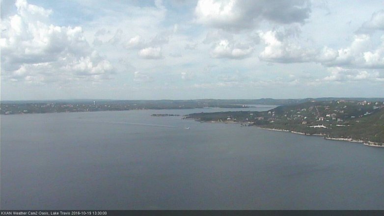 Lake Travis webcam, October 19, 2016 12:50 PM CT