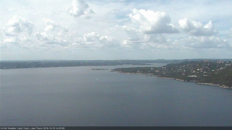 Lake Travis webcam, October 19, 2016 1:40 PM CT