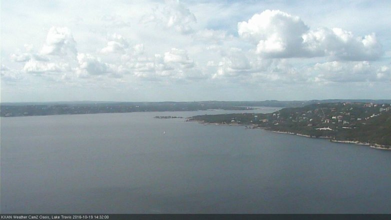 Lake Travis webcam, October 19, 2016 1:50 PM CT