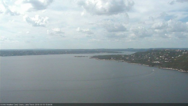 Lake Travis webcam, October 19, 2016 2:10 PM CT