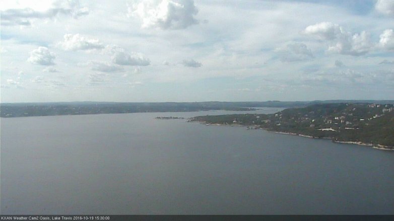 Lake Travis webcam, October 19, 2016 2:55 PM CT