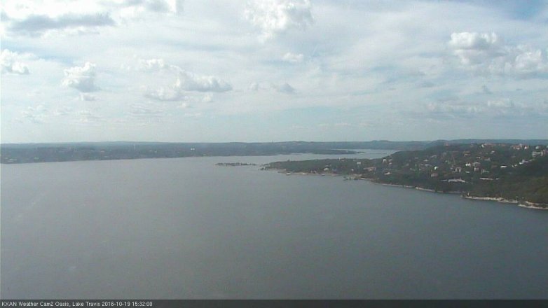 Lake Travis webcam, October 19, 2016 3:00 PM CT