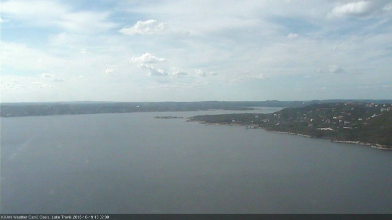 Lake Travis webcam, October 19, 2016 3:20 PM CT