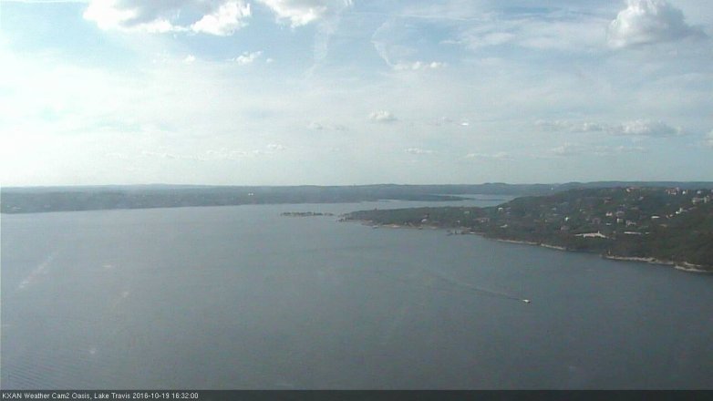Lake Travis webcam, October 19, 2016 3:45 PM CT