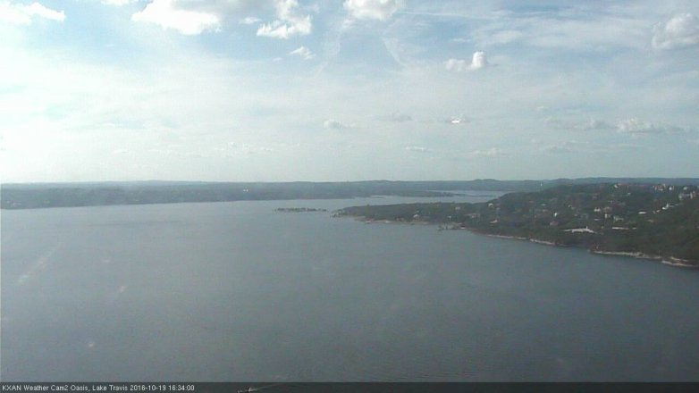 Lake Travis webcam, October 19, 2016 3:50 PM CT