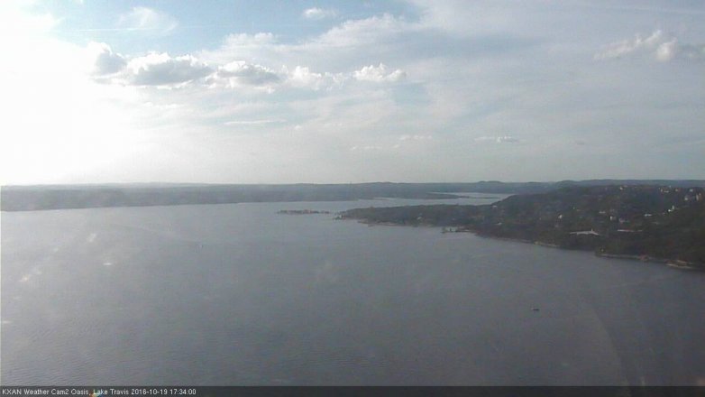 Lake Travis webcam, October 19, 2016 5:05 PM CT