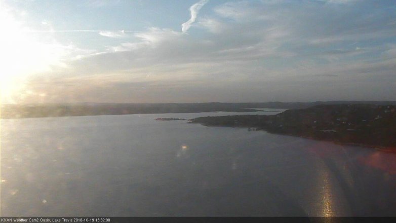 Lake Travis webcam, October 19, 2016 5:45 PM CT