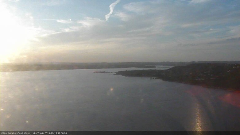 Lake Travis webcam, October 19, 2016 5:50 PM CT