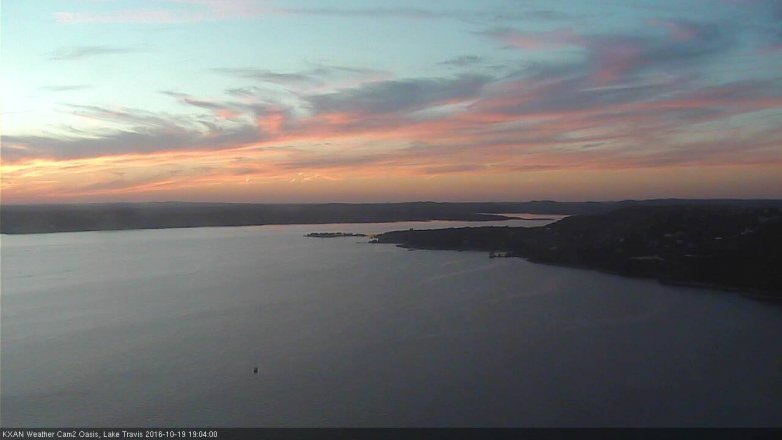 Lake Travis webcam, October 19, 2016 6:30 PM CT