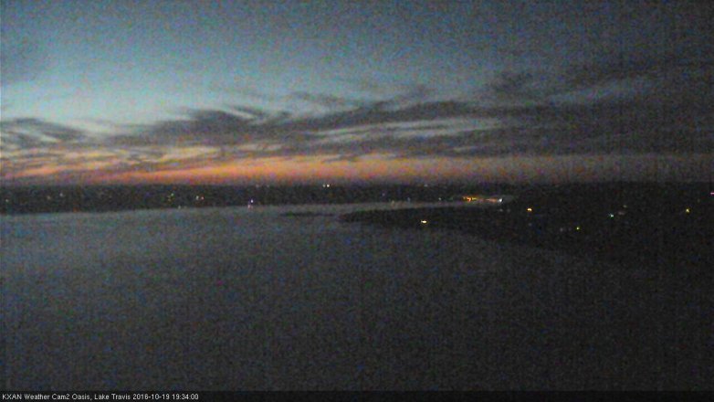 Lake Travis webcam, October 19, 2016 7:00 PM CT