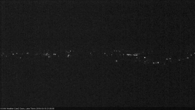 Lake Travis webcam, October 19, 2016 8:30 PM CT