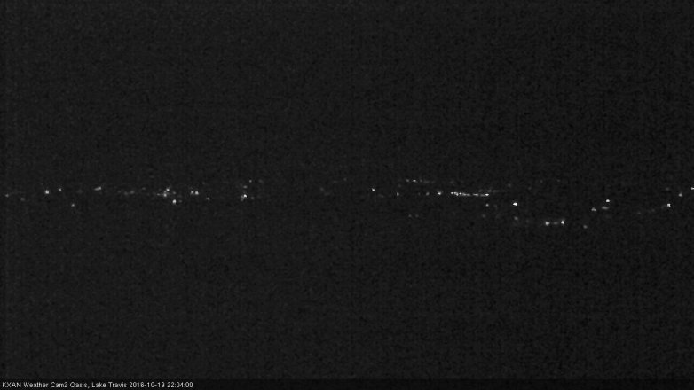Lake Travis webcam, October 19, 2016 9:25 PM CT