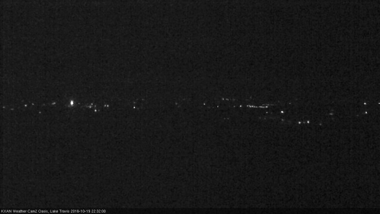 Lake Travis webcam, October 19, 2016 10:00 PM CT