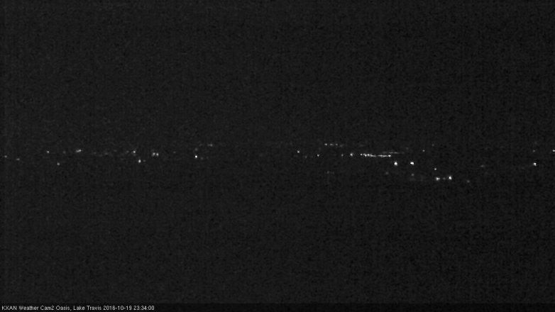 Lake Travis webcam, October 19, 2016 11:00 PM CT
