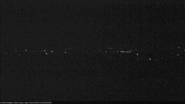 Lake Travis webcam, October 19, 2016 11:50 PM CT
