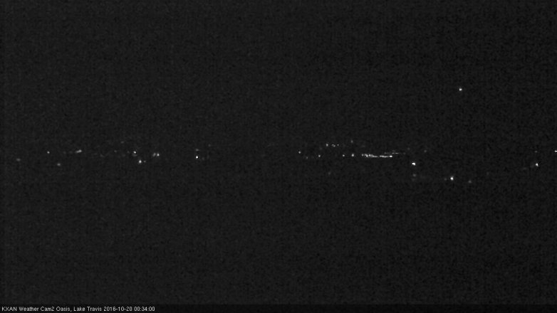 Lake Travis webcam, October 19, 2016 11:55 PM CT
