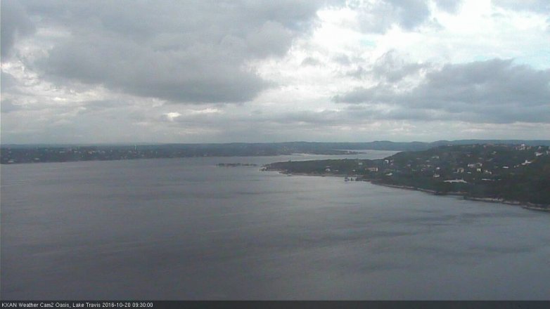 Lake Travis webcam, October 20, 2016 9:00 AM CT