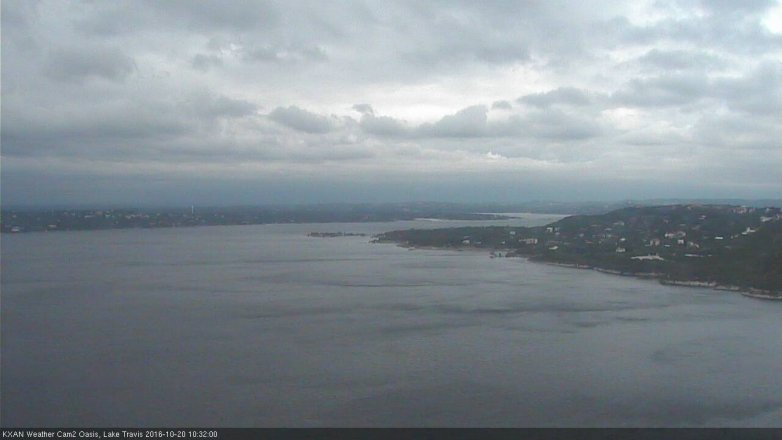 Lake Travis webcam, October 20, 2016 9:35 AM CT