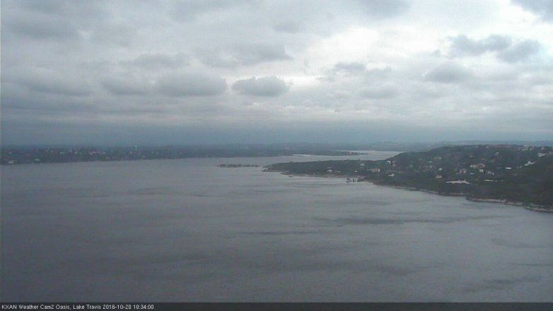 Lake Travis webcam, October 20, 2016 9:50 AM CT