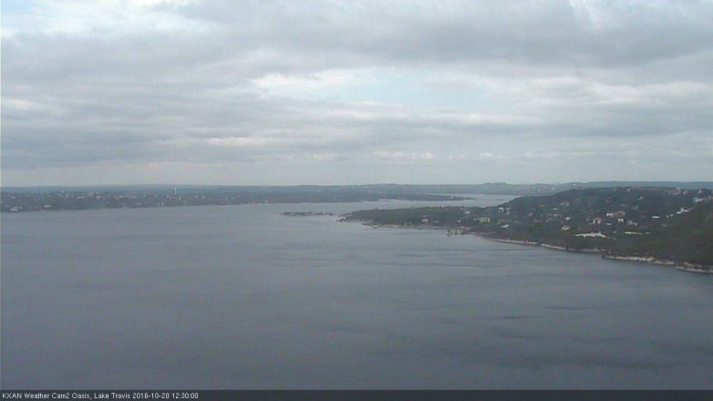 Lake Travis webcam, October 20, 2016 12:00 PM CT