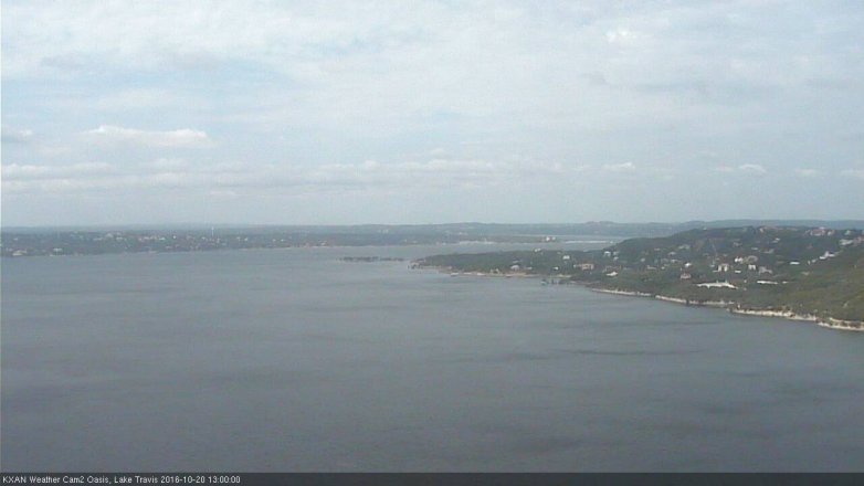 Lake Travis webcam, October 20, 2016 12:30 PM CT