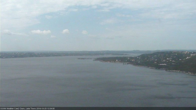 Lake Travis webcam, October 20, 2016 1:05 PM CT