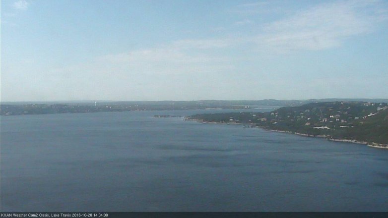 Lake Travis webcam, October 20, 2016 1:15 PM CT