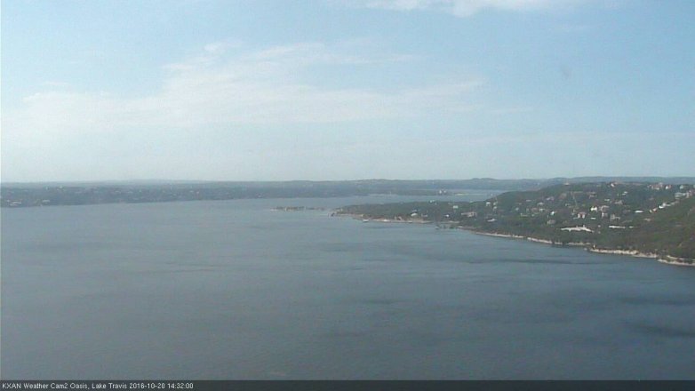 Lake Travis webcam, October 20, 2016 1:35 PM CT