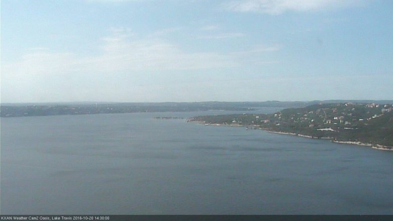 Lake Travis webcam, October 20, 2016 2:00 PM CT